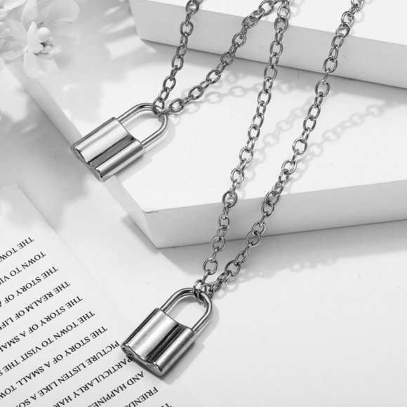 ❤️Fashion Rock Punk Cross Lock Necklace, N90201P138 - Picture 7 of 9